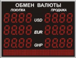 Табло курсов валют №3, модель PB-3-130х24_РБС-080-96x8d