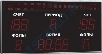 Спортивное табло для волейбола, модель Импульс-721-D21x13-S12x112-ER2 (Уличное исполнение)