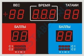 Спортивное табло для каратэ №2, модель ТС-100х11_080-2х2х17b 