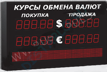 Импульс-306-2x2xZ5-S6x80-EG2 Уличное табло курсов валют 
