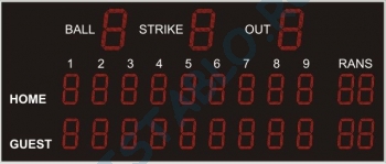 Спортивное табло для бейсбола и софтбола №2, модель ТС-270х4_250х22e (Уличное исполнение)