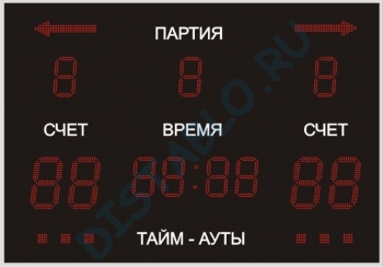 Спортивное табло для волейбола №1, модель ТС-270х4_210х7_РБС-80-32х8х4b 