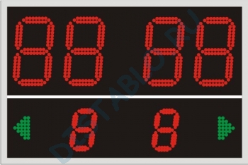 Спортивное табло для настольного тенниса №1, модель ТС-210х4_130х2_РБС-080-8х8х2b 