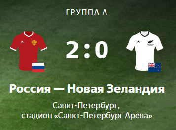 Кубок конфедераций Россия — Новая Зеландия 2:0