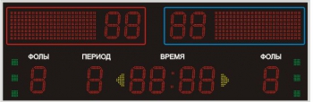 Универсальное спортивное табло №19М, модель ТС-210х11_8х8х8_РБС-210-24х8х2е  (Уличное исполнение)