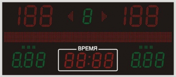 Универсальное спортивное табло №5М, модель ТС-210х6_150х11_8х8х8_РБС-100-128х8b