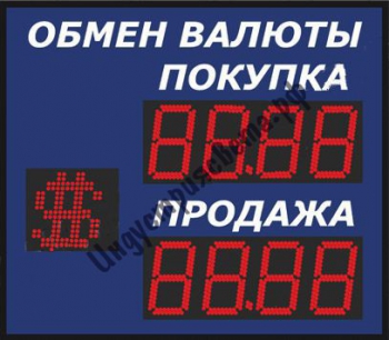 Уличное табло курсов валют Импульс-315-1x2-S15-EG2