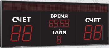 Спортивное табло для футбола, модель Импульс-770-D70x4-D35x5-S30x128-ER2 (Уличное исполнение)