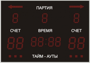 Спортивное табло для волейбола №1, модель ТС-270х4_210х7_РБС-80-32х8х4е (Уличное исполнение)