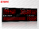 Импульс-418K-D18x14xN3-DN12x64-T-Y Часы-календарь