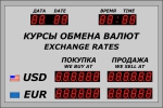 Табло курсов валют для помещения, модель Р-12х2-Д-38