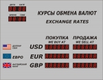 Табло курсов валют для помещения, модель P-3