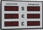 Уличное табло курсов валют Импульс-309-3x2-EY2
