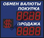 Уличное табло курсов валют Импульс-331-1x2-S35-EY2