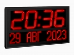 Импульс-421K-D21-DN10x64xP10-B Часы-календарь