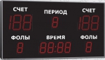 Спортивное табло для баскетбола, модель Импульс-721-D21x6-D15x7-R 