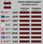 Табло курсов валют для помещения, модель P-8