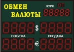 Табло курсов валют №11, модель PB-2-210х16_130x5d 